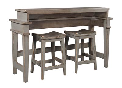 Console Bar Table w/ Two Stools - Reeds Farm