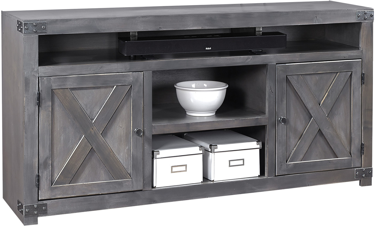 Urban Farmhouse 65" Consoles in the Fruitwood finish