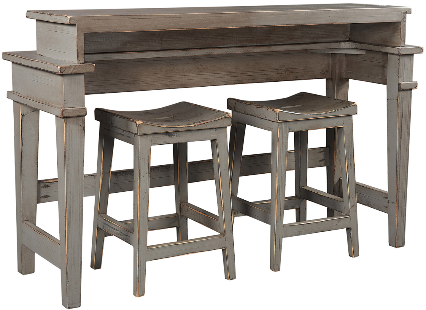 Reeds Farm Console Bar Table w/ Two Stools