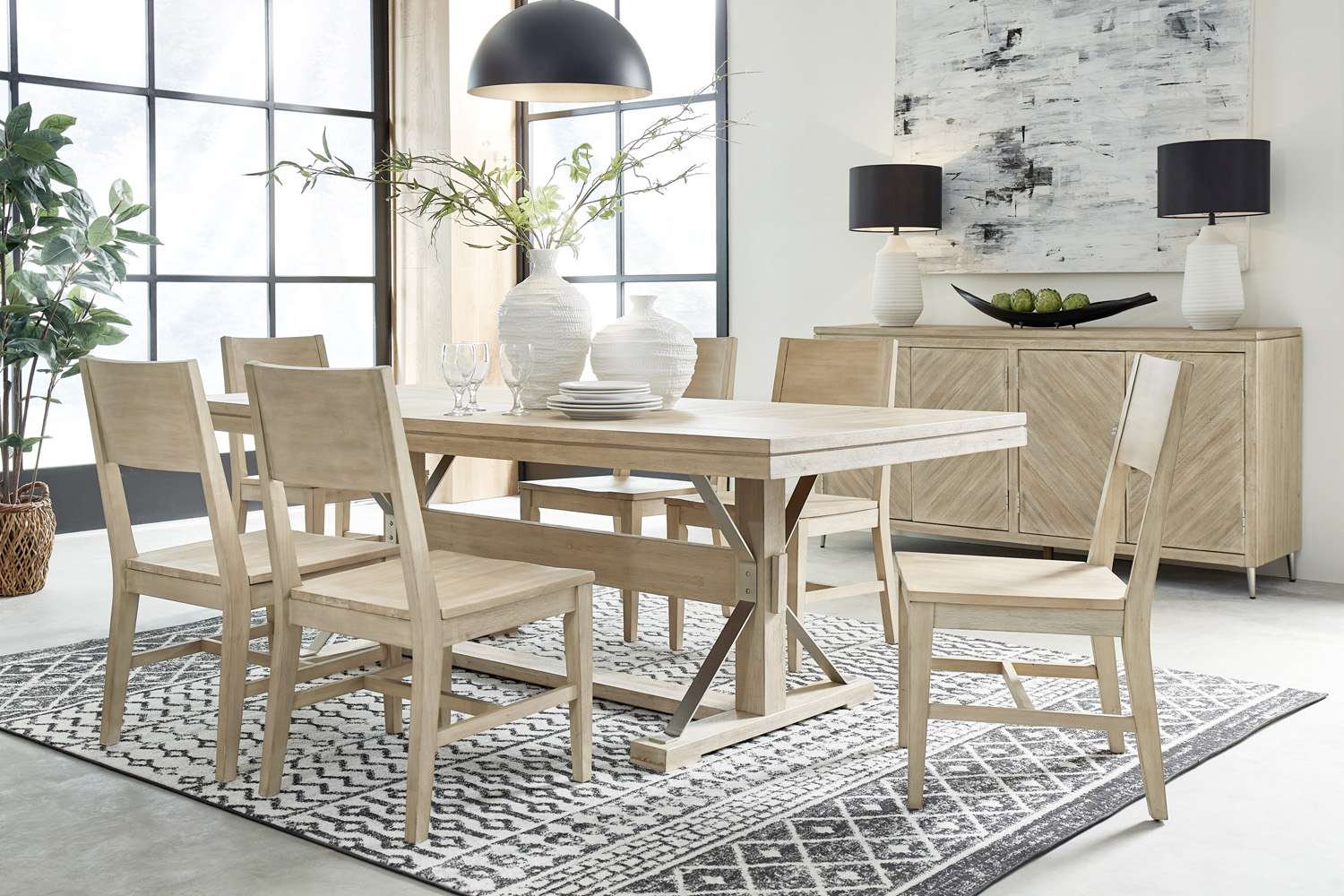 Maddox Dining Table & Side Chairs