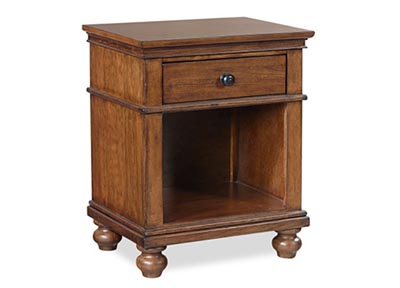 aspenhome I07-451N-WBR - Oxford 1 Drawer Nightstand I07