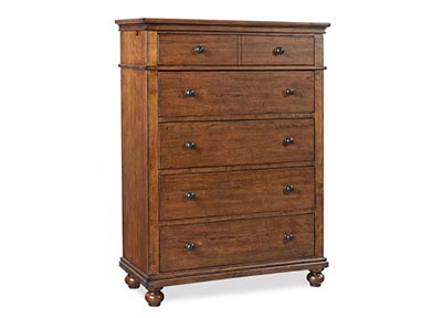 aspenhome 5 Drawer Chest - Whiskey Brown