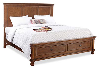 aspenhome Panel Bed - Whiskey Brown