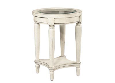 aspenhome Round Chairside Table - Alabaster