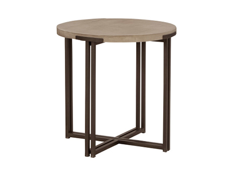aspenhome Round End Table - Ancient Stone