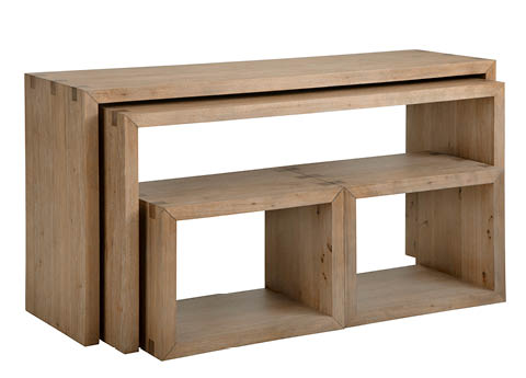aspenhome I3342-9150-LIT - Lyndon Nesting Sofa Table w/ Stools I3342