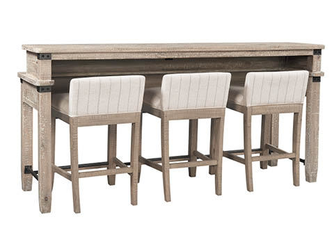 aspenhome Bar Tables and Stools - Foundry Console Bar Table w/ Stools I349