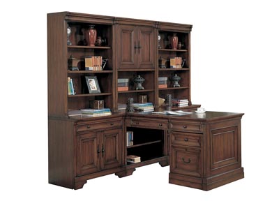 aspenhome Modular Desk - Brown Burgundy