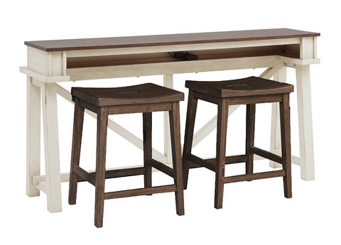 aspenhome Bar Tables and Stools - Pinebrook Console Bar Table w/Stools I629