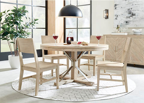 aspenhome I644-6000 - Maddox Round Dining Table & Chairs I644