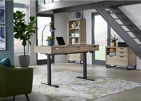 aspenhome IHPHOGRP1a - Harper Point 60" Lift Desk IHP