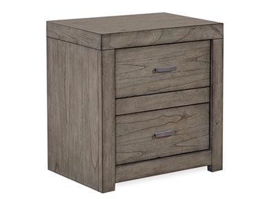 aspenhome IML-450-GRY - Modern Loft 2 Drawer Nightstand w/ power IML