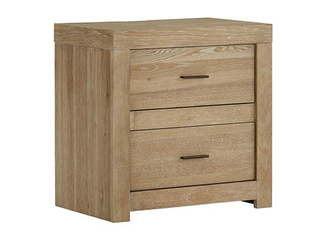 aspenhome IML-450-KHK-1 - Modern Loft 2 Drawer Nightstand w/ power IML