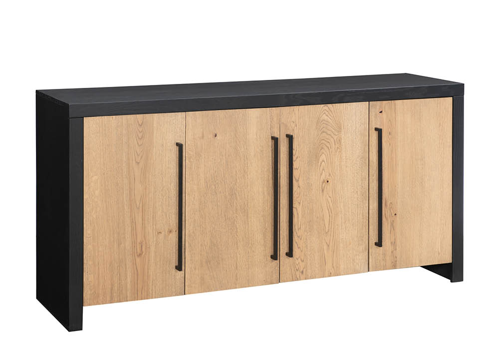 aspenhome KEE1240SST-BLK - Edison 64" Console w/ 4 Doors KEE