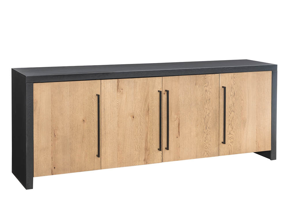 aspenhome KEE1260SST-BLK - Edison 83" Console w/ 4 Doors KEE